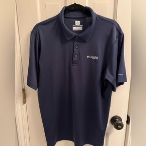 Mens Columbia PFG Navy Polo Size M